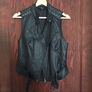 Forever 21 Faux leather moto vest